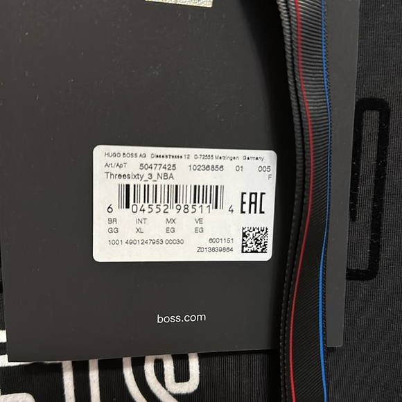 Brooklyn Nets NBA x Hugo Boss Black 360 Long Sleeve T-Shirt - Size XL - Picture 3 of 6